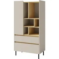 Beautysofa Bücherregal LICO mit 2 Schubalden und 1 Tür
