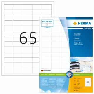 Herma Prem. Etiketten 38,1x21,2 100 Blatt DIN A4 6500 Stück 4270