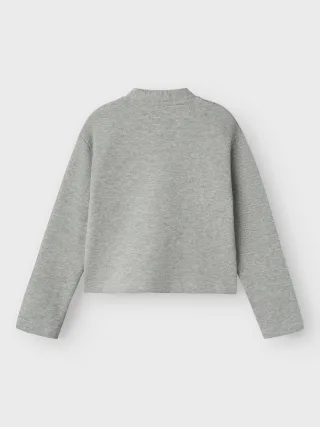 NAME IT - NKFDUK LS NREG SHORT CARDIGAN grey melange - Gr. - 134/140