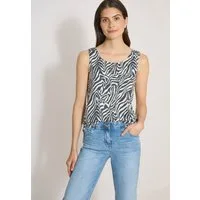 CECIL Shirttop Sommertop, Baumwolle, mit Smokdetail