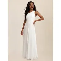 Apart Chiffonkleid mit One-Shoulder-Design