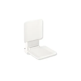 Hewi System 900 Einhängesitz 900.51.10060AS 350 x 533 x 526 mm, Edelstahl pulverbeschichtet weiß matt, matt weißer Kunststoff