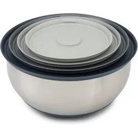 Joseph Joseph Schüssel Nest Prep&Store 100, Edelstahl, (Set, 4-tlg), Edelstahl, Inhalt: 5, 3,8, 2,1, 1,2 Liter