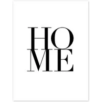 Posterlounge Wandbild HOME II, Typobox, erhältlich als Poster, Leinwandbild, Wandsticker oder Acrylglasbild