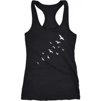 Neverless Tanktop Damen Tank Top Vögel Birds Fly Racerback Tanktop Trägertop