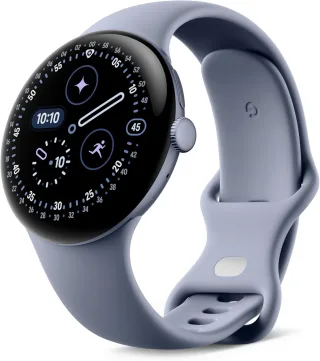 Google Pixel Watch 4 [WiFi + LTE inkl. Kautschuk-Armband moonstone] 45mm Aluminiumgehäuse satin moonstone