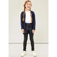 Name It Strickjacke NKFVICTI – Cardigan ohne Verschluss aus Feinstrick unifarben, casual, regular fit, Feinstrick, V-Ausschnitt
