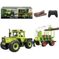 Esun RC-Traktor Ferngesteuertes Traktor Spielzeug, RC Trecker MB-trac 1000 für Kinder (Set, Komplettset), Holzfänger und Vier Holzstreifen ausgestattet