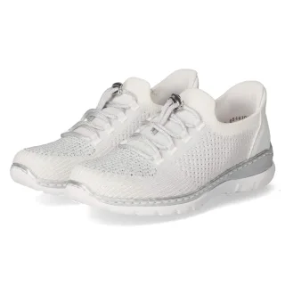Rieker Slip-On-Sneaker - Gr. 36 - Weiß - Textil & Synthetik