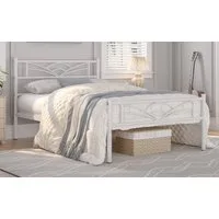 Yaheetech Bettgestell Metallbett, Bettrahmen mit Kopfteil, Doppel/Einzelbett 90x190/90x200/140x200cm