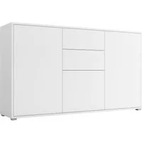 MIRJAN24 Kommode Gesita K3D2SZ (mit 2 Schubladen und 3 Türen), Griffloses Öffnungssystem