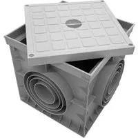 ARLI Erdschacht Revisionsschacht Kontrollschacht 400 x 400 x 400 mm, 1-St., mit Deckel