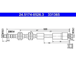 ATE Bremsschlauch vorne BMW 1er 3er Z4