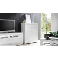 Möbel Akut Sideboard Kommode Carat Sideboard Highboard in weiß Hochglanz 100 cm