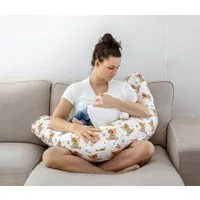 Loolay Stillkissen Baumwolle LUX Schwangerschaftskissen Seitenschläferkissen Baby Kissen, MUSTER: Cute TEDDY, WEICH Füllung + 100% BIO-Baumwolle Kissenbezug, SUPER BABYGESCHENK 170 cm Stillkissen + abnehmbar Bezug, LOOLAY® - 100% Europäische Stoffe u