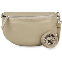 Frentree Umhängetasche Damen aus Echtleder, Made in Italy, Crossbody Schulter/Bauchtasche, mit silbernem Reißverschluss, verstellbarer Schulterriemen, Größe Maxi