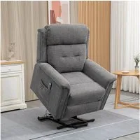 HOMCOM Massagesessel Elektrischer Aufstehsessel mit 2 Motoren Fernsehsessel (Seniorensessel, 2-St., Sesse), Liegefläche 178cm
