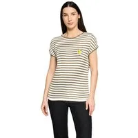 Cartoon Kurzarmshirt Damen mit Streifen (1-tlg)