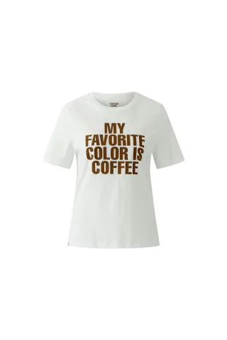 Oui - T-Shirt cloud dancer - Gr. - 36