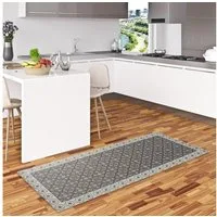 Pergamon Küchenläufer Vinyl Teppich Küchenläufer Evora Fliesenoptik, Rechteckig, Höhe: 5 mm