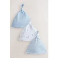 Next Erstlingsmütze Oben geknotete Baby-Mütze, 3er-Pack (3-St)