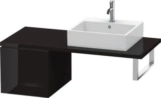 Duravit L-Cube Unterschrank für Konsole Schwarz Hochglanz 420x547x400 mm - LC583104040 LC583104040