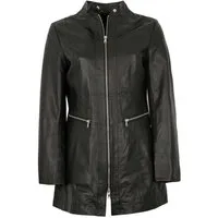 Maddox Lederjacke Moonlight MADDOX - Damen Ledermantel Longjacke Lammnappa schwarz