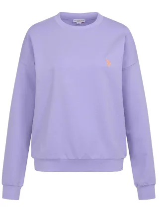 U.S. Polo Assn. Damen Sweatshirt Pullover aus Baumwoll-Stretch