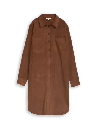 Tom Tailor - Cordkleid mit Eingriffstaschen camel - Gr. - 38