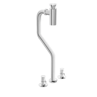 VitrA Plural Design-Siphon-System A45157 chrom, für Bodenablauf, Bodenmontage