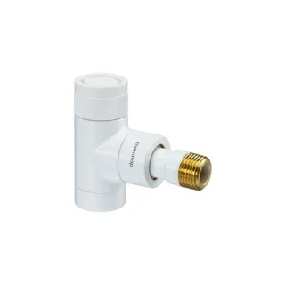 Oventrop Thermostatventil Baureihe E 1163062 1/2", Eck, weiss
