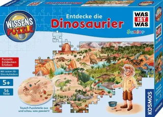 Kosmos Wissenspuzzle 682873 - WAS IST WAS Junior: Entdecke die Dinosaurier [54 Teile]