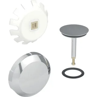 Geberit Ersatzteile Fertigbauset für Badewannenablauf d65, mit Drehbetätigung, 245636211 245636211