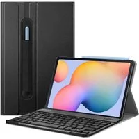 Fintie Tablet-Hülle mit Tastatur für Samsung Galaxy Tab S6 Lite 10,4 Zoll 2024/2022/2020, Keyboard Cover mit Magnetisch Abnehmbarer Deutscher Bluetooth Tastatur