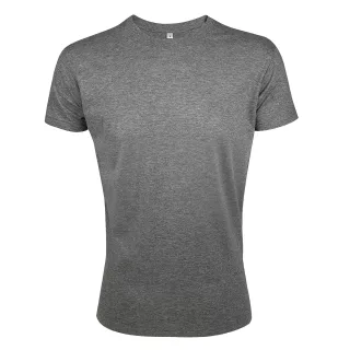 SOLS Herren Regent Slim Fit T-Shirt, Kurzarm (Grau meliert)