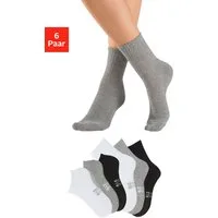H.I.S Sportsocken Sneaker Socken und Tennissocken für Damen und Herren (Packung, 6-Paar, Fitness Pack) mit zwei Längen in einer Packung, Baumwoll- Mischung