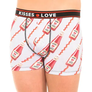 Atmungsaktive Herren-Boxershorts aus Stoff Ketchup Modell KL10006