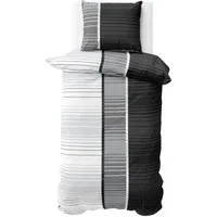 Visaggio Bettwäsche Allergiker geeignet 135x200, 155x200 oder 155x220, Microfaser, 2 teilig, modern und gestreift