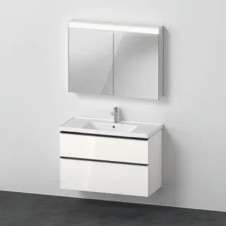 Duravit D-Neo Möbelwaschtisch mit Waschtischunterbau und Spiegelschrank 1000x480x2000 mm - DE0117022 DE011702222