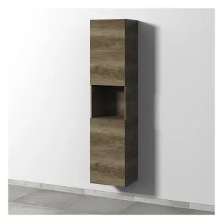 Sanipa 3way Hochschrank mit 2 Türen und 1 offenem Fach, Eiche-Nebraska SM11637