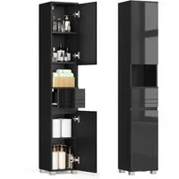 VASAGLE Badkommode Badezimmerschrank Badschrank Badezimmermöbel, verstellbare Ablagen, offenes Fach