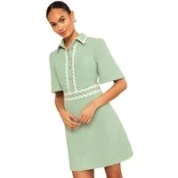 Love & Roses Minikleid Love & Roses Bouclé-Minikleid, Bogenkante, Regular (1-tlg)