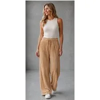 Worldclassca Stoffhose Worldclassca Crinkle-Hose Stoffhose Plissierte Weite Sommerhose Neue Kollektion - Stilvolle und gemütliche Sommer Mode für Damen