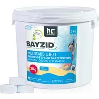 Höfer Chemie GmbH Poolpflege 5 kg BAYZID® Multitabs 20g 5in1 für Pools, Kompakte All-in-One-Pflege für kleine Pools