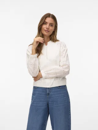 VERO MODA - VMHAY NEW BOMBER JACKET WVN snow white - Gr. - M