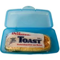 Lomatek Vorratsdose Toastbrotbox mit Klickverschluss, Kunststoff BPA-frei, blauaqua