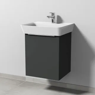 Sanipa 3way Waschtischunterbau zu Ideal Standard Connect Air Cube Waschtisch mit 1 Tür, Graphit-Matt UP6451B
