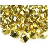 Goodymax Streudeko Goodymax® Kristall-Eis 25 mm Gold 50 Stück, Goldene Ziersteine Dekosteine Granulat Diamanten Edelsteine