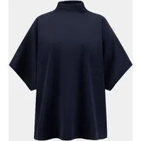 Travel 8 T-Shirt Damen Wide Fit Oberteil mit Fledermausärmeln Navy – Knitterarm