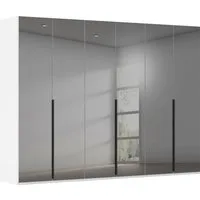 rauch Drehtürenschrank Kleiderschrank Schrank Garderobe Wäscheschrank BESTSELLER MONTCLAR (3 Ausstattungen BASIC/CLASSIC/PREMIUM (SOFT-CLOSE), Breiten 201-400 cm) Front in Glas/Hochglanz/Dekor/Grauspiegel in 5 Breiten MADE IN GERMANY